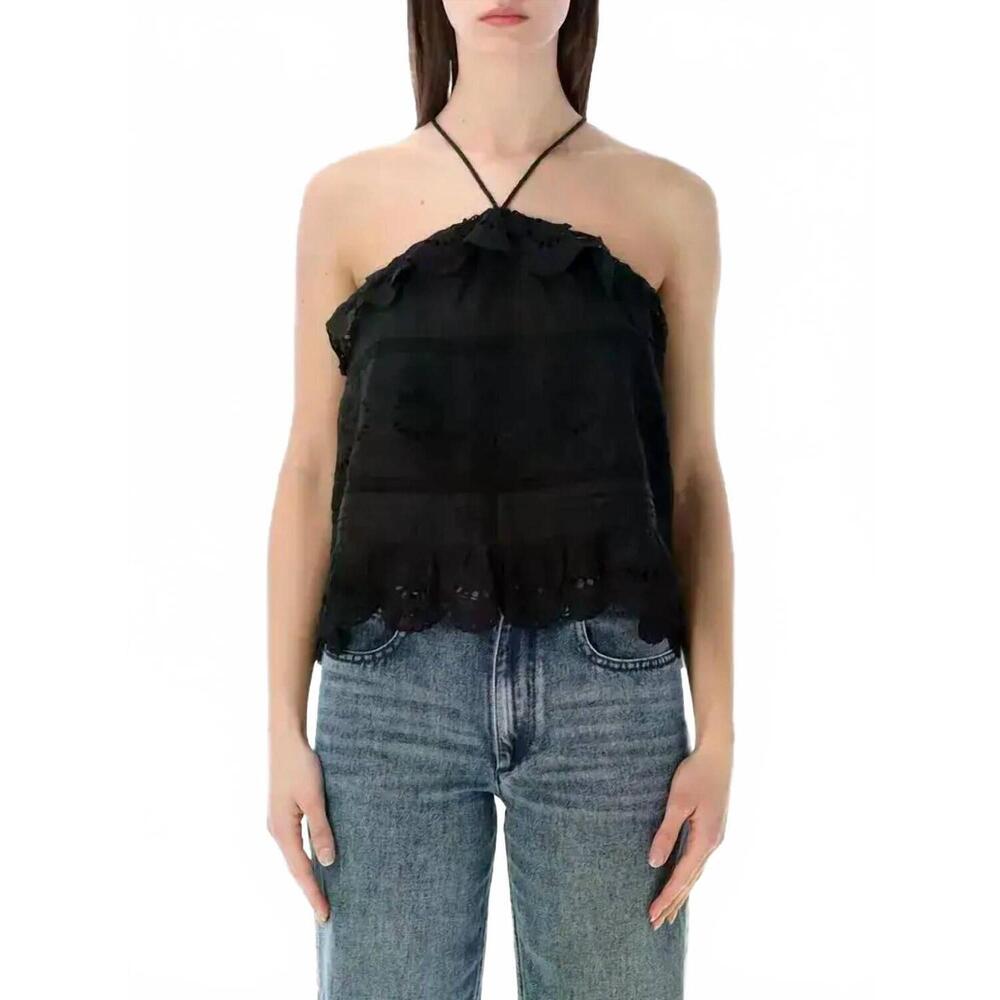NEW ISABEL MARANT prisha halterneck top in black